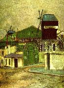 Maurice Utrillo moulin de la galette painting